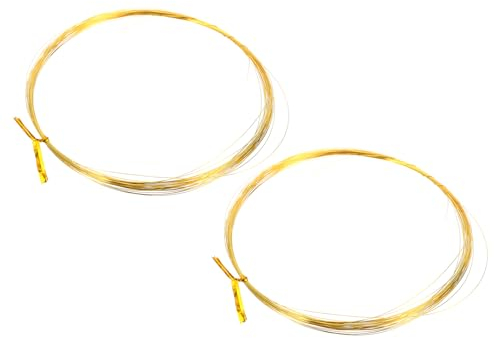 PATIKIL Half Hard Brass Wire, 2Pcs 32Gauge/0.2mm Diameter 10m/32.8ft Pure Craft Wire for Jewelry Making Beading Garden Plants