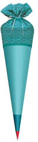 ROTH Stoffbezug mit Satinschleife, türkis, 70 cm