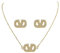 XIWCAFC Schmuckset für Damen, Sterling Silber Hypoallergene Vergoldete Schmuck Set, Buchstabe V Geometrische Tropfen Ohrringe Gold Hängend Dupes Schmuck Geschenke für Frauen Muttertag (Gold)