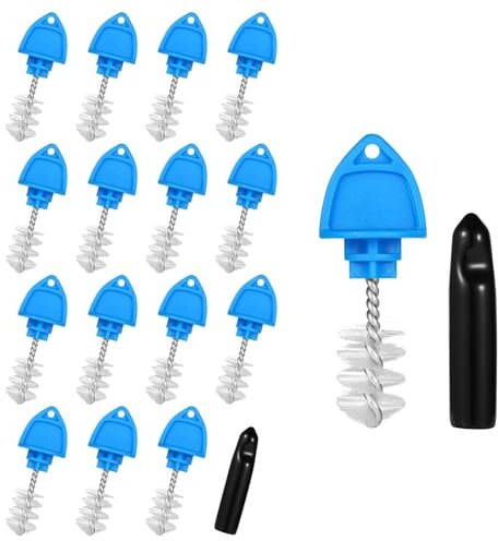 18pcs Beer Tap Plug Brush & Beer Tap Cover, Draft Beer Tap Plugs Cleaning Brushes Beer Faucet Cap Plastic Beer Keg Tap Plugs Stoppers for Restaurant Home Party Bar