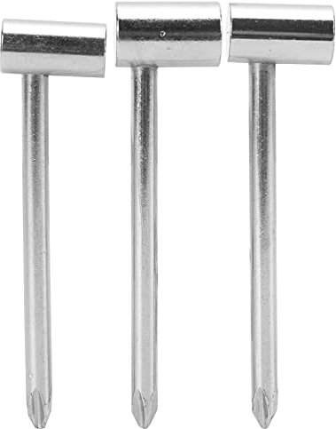 Luocute 7 Mm, 8 Mm, 6,35 Mm, 3 Stück, Gitarrenstangenschlüssel, Gitarren-Einstellwerkzeug mit Schraubendreher für Gitarre, Musikinstrumenten-Zubehör, (Silber 6,35 mm + 7 mm + 8 mm, drei