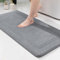 chakme Badematte rutschfest,Badezimmerteppich Weich Badteppich Saugfähige Badvorleger Duschvorleger Fussmatte für Badezimmer Grau 60x120cm