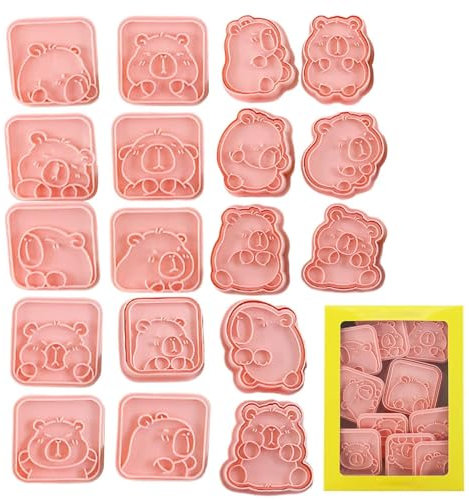 Weihnachtsausstecher 18 Stück Ausstechförmchen Weihnachten, Capybara-Form Keksausstecher Weihnachten Plätzchen Ausstecher Ausstechformen Weihnachten Kunststoff Ausstecher Cookie Cutter Für Kekse