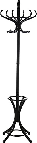 PERCHERO DE PIE MADERA NEGRA_°53X186CM,MADERA:ABEDUL/┴LAMO