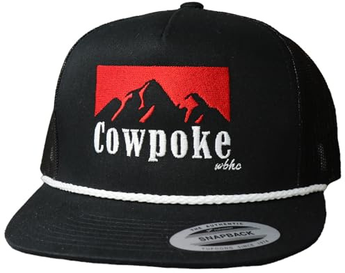 Whiskey Bent Hat Company Authentic 5-Panel Snapback Trucker Hat - Cowboy Killer 2.0 Cowpoke Embroidered Logo