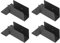 IMCCZONY Outdoor Pergola Rafter Bracket Joist Hanger Deck Railing Bracket Connector for 2X4 Or 2X6 (Black) 4 Pack