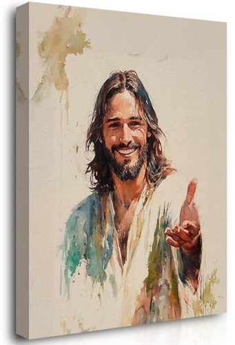 Reateforin Jesus Bible LDS Art, God Reach Out to You, katholische Drucke, christliche Kunst, Wanddekoration, Heimdekoration, Jesusmalerei, moderne religiöse Poster für Wohnzimmer, Schlafzimmer, Kirche