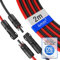 HB-DIGITAL 2m Solarkabel 4mm² Verlängerungskabel – inkl. 0% MwSt. gem. § 12 Abs. 3 UStG – Kabelpaar PV Kabel mit 1500V Solarstecker UV-beständig für Photovoltaik Anlage IP68 - Rot & Schwarz
