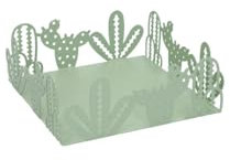 Brandani 51744 Portatovaglioli Cactus, Verde, Metal, 17x17x6h cm