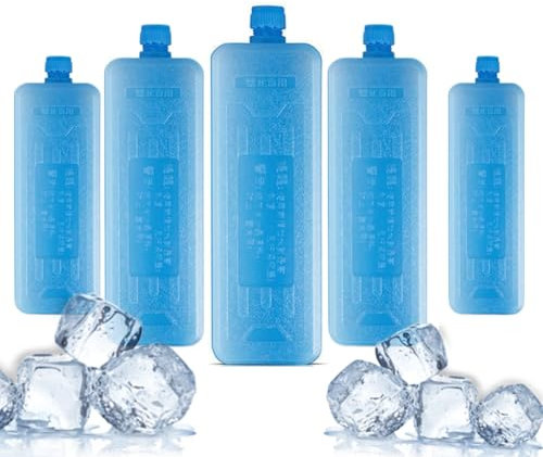 Boîte à Quartz glace réfrigérateur | 5PC Blocs congélation packs glace | Packs ventilateur climatiseur réutilisables pour boîtes cool | Portable Ices bloque cube pour sacs frais, pique-niques