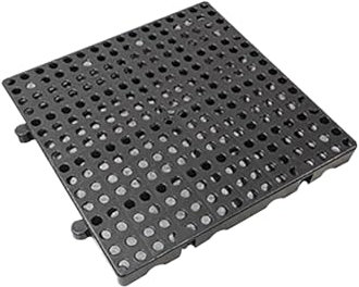 Pallet in Plastica Impermeabili, Piastrelle di Drenaggio Modulari Ad Incastro, Tappetini Antiscivolo con Fori, per Servizi Igienici, Bagno, Cucina, Terrazza, Piscina, Patio, Balcone, Cortile(Black,30*