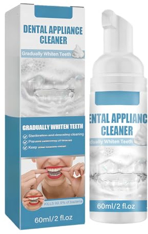 Wonsters 60ml Retainer Reiniger Schaum,Reiniger für Kieferorthopädie und Zahnschienen,Orthodontic Foam Cleaner, Mint-Frische Schaumreiniger Für Aligner, Reinigungstabletten für Zahnprothese