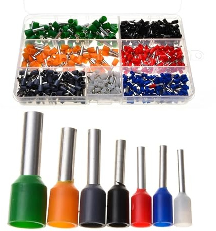 600pcs/Set Insulated Cord Pin End Terminals Bootlace Ferrules 22-10AWG Terminator Kit Cable Wire Copper Crimp Connectors