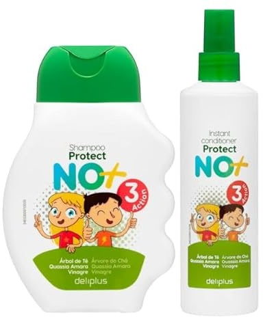 [Vorbeugender Haarschutz-Set] Deliplus Dreifach-Action-Shampoo + Conditioner mit Teebaum, Essig und Quassia amara [250 ml + 300 ml]