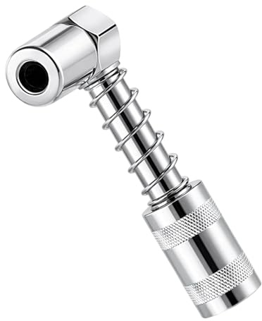 Ebksqs 90° Fettpresse Mundstück Adapter | Winkel Adapter Für Schmiernippel Mit 3-Klauen Schnellverschluss | Hochdruckfest Für Enge Montageräume