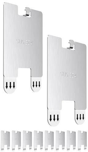 BYSMAH Picture Hooks No Nails, 10 Pack with 20 Removable Hanging Strips | Adhesive Picture Hangers with Picture Hanging Strips Damage-Free for Hanging Pictures,Frames,Wall Art,Home Decor