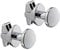Paire de Porte-Serviettes Handy Grip sans Trous pour Tubes Ronds, visses au radiateur sèche-Serviettes sans perçage - Fabriqué en Italie - Chrome