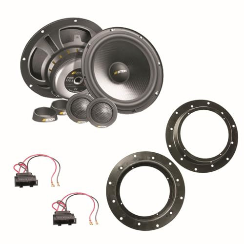Juego de altavoces para Golf 5, Jetta, SHARAN, TIGUAN y Touareg con Eton pow172.2 2 Vías Sistema de componentes para la delantera puertas