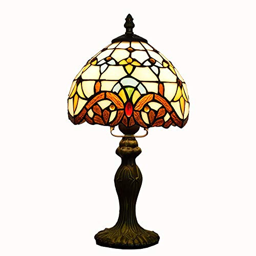 Blivuself Europäische kreative Tiffany Buntglas 8 Zoll Barock kreative Schlafzimmer Scheinwerfer Durchmesser 20CM kleine Lampe
