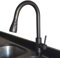 LARDECOR - Grifo de Cocina Extraíble de Acero Inoxidable, Caño Giratorio 360°, Diferentes Modos de Rociado, Grifo Monomando para Fregadero, Mangueras Internas Flexibles (Barnafoss, Black)