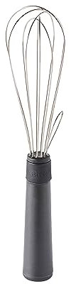 MASTRAD - Schneebesen - Ideal für Gebäck, Saucen, Nudeln - praktische Ergot zum Aufhängen des Schneebesens an den Behälter - Pflegeleicht - Schwarz