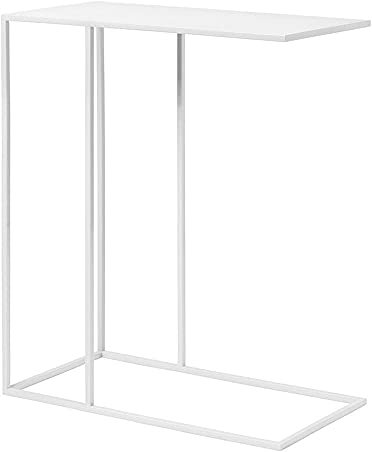 blomus Beistelltisch FERA | White | 50L x 25B x 58H cm | Sofatisch Weiß | Kaffeetisch aus Stahl für Flur, Wohnzimmer, Schlafzimmer, Büro