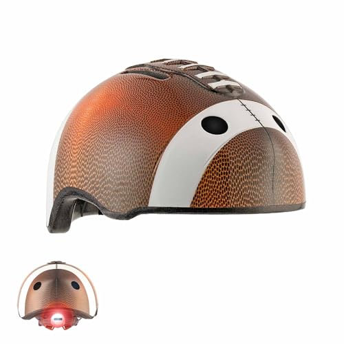 Crazy Safety Casco da Bicicletta per Bambini 2-7 Anni | Per Skateboard, Bici da Corsa, Monopattino, Pattine, Hoverboard | Da Calcio 3D Leggero e Regolabile 49-55 cm