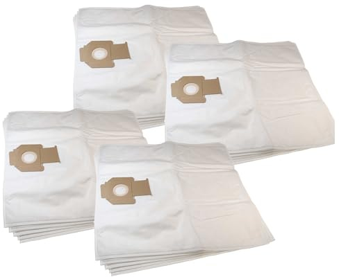 vhbw 20x Staubbeutel kompatibel mit Nilfisk Attix 50-21 XC | 40-21 PC Inox, 40-21 XC, 44-xx, 50-0H PC Staubsauger - 41,5cm x 31,5cm Weiß