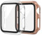 EDIMENS 2er Pack Hard PC Case Kompatibel mit Apple Watch Series 6 / SE / 5/4 44mm Damen Herren, Overall PC Case Slim Hartglas Displayschutz Schutzhülle für Apple iWatch 44mm SE Klar/Roségold