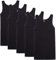 NUOZA Unterhemd Herren Tank Top 5er Pack Feinripp Muskelshirts Baumwolle alle Größen und Farben-Schwarz,L