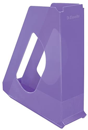Esselte - Porte-Revues A4, Rangement pour Documents, Catalogues & Magazines, Maison / Bureau, Motif Texturé, Gamme Colour'Breeze, Lavande, 628456