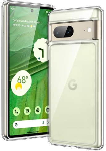 JETech Cover per Google Pixel 7, Custodia con Antiurto, Anti-Graffio e Retro Trasparente (Trasparente)