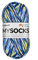 myboshi mysocks Pixel, 6-fädige Sockenwolle, strapazierfähig, Garn aus Schurwolle, filzfrei, 150g, Ll 390m Blau (Otis), 1 Knäuel