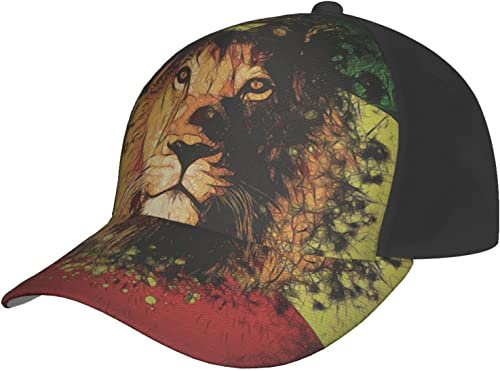 Baseballmützen Sonnenhut verstellbarVater Trucker Cap Crown Reggae King Rasta Lion Caps