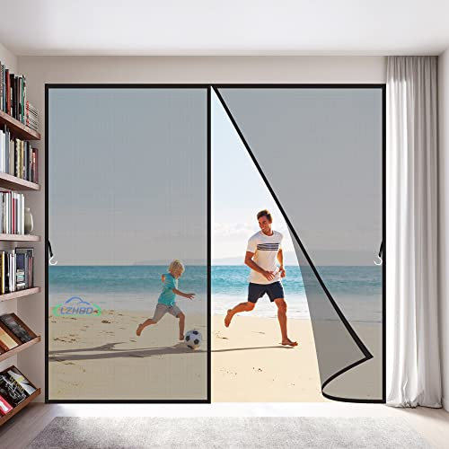 Zanzariera Magnetica per Porte Tenda Zanzariera Porta Ingresso Cortile 285x220cm Anti Insetti Traspirante Chiusura Automatica, Facile da installare, Nero Nuova-Versione