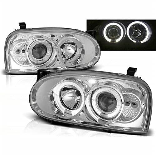 Tuning-Tec LED Angel Eyes Scheinwerfer für VW Golf 3 III chrom 09.1991-08.1997