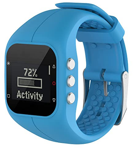 Armband Kompatibel mit POLAR Armband A300 Sport Wasserdichtes Ersatzarmband Silikon Wechselarmband für Polar A300 Uhrarmband (Himmelblau)