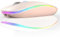 Uiosmuph Mouse Senza Fili Bluetooth, BT5.1+BT5.0+2.4G Ricaricabile Mouse Senza Fili Ottico Piccolo Portatile con Mouse USB per per Notebook, PC, Laptop, Computer, MacBook, Rosa