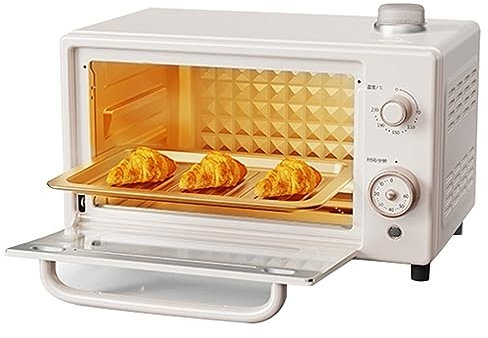 10L Countertop Electric Grill,Dual knob adjustment,60-minute timer, 70-230°C,S-type heating tube, even heating, power 700W,multifunctional oven for 1-3 persons