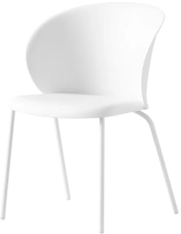 Mondo Viro Stuhl aus Metall und PP stapelbar Tuka Sessel 55 x 59 86 h (optisches Weiß matt, 4)