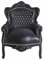XXL Sessel Polstersessel Schwarz cat588c98 Palazzo Exklusiv