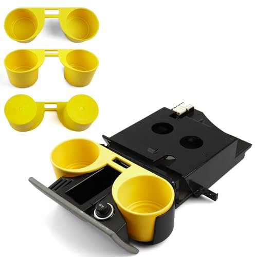 ROBUST Cup Holder Inserts Yellow Works Even On Broken Cup Holders for Volkswagen Transporter T5 T5.1 2003-2015