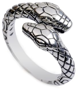 Youery Schlange Ring, Schlange Offene Ringe, Edelstahl Fingerring, Punk Vintage Schlange Tierschmuck, Ring Für Frauen/Männer