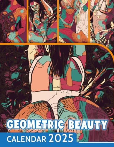 Geometric Beauty Calendar 2025: 12 Month of Love, 8.5''x11'', Great Gift For Beloved Fan, Eco Friendly, Major US Holidays