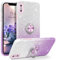 YINLAI for iPhone XS Max Case Bling Glitter Sparkle iPhone XS Max Case for Girls Women with Ring Holder Kickstand Protective Phone Case for iPhone XS Max 6.5, Purple Gradient