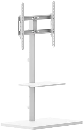 PureMounts Soporte de TV, Soporte, Soporte de TV Universal para 32-65 Pulgadas Samsung, LG, Philips, Panasonic y Muchos más, MAX. Vesa 400x400 & 35 kg, Blanco
