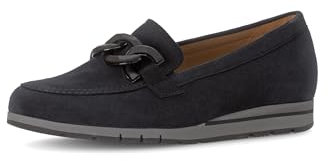 Gabor Damen Klassische Ballerinas, Frauen Flats,Ballerina-Schuhe,Ballett-Schuhe,flach,Ausgehschuhe,Abendschuhe,dk-Blue(schw+Lack),39 EU / 6 UK