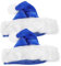Ciieeo 4 Stück weihnachtsdekoration hut weihnachtsfeier liefert Unisex-Weihnachtsmütze kinder weihnachtsmütze weihnachtsmützen kinder Nikolausmütze Männer Santa blaue Mütze Stoff