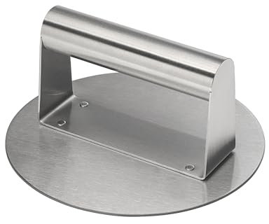 BS-VOG Smashed Burger Press 6,2 Pollici, Pressa per Hamburger in Acciaio Inossidabile con Manico Rinforzato, Attrezzo Professionale per Hamburger, Accessorio Ideale per Barbecue e Griglia