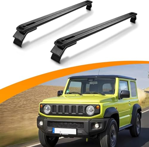 LVVBU Auto Alluminio Portapacchi per Suzuki JIMNY 2019-2024 Barre Trasversali Cargo sul Tetto Rastrelliera Accessori